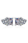 Platonic Primrose Moissanite Solitaire Earrings