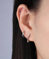 Platonic 0.36 ct Star Moissanite Hoop Earrings D/VVS1