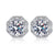 Platonic 2 ct Glimmer Guard Moissanite Stud Earrings D/VVS1