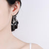 Platonic 2 ct / pair Twilight Glimmers Moissanite Threader Earrings; GRA Certified; D VVS1