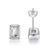 Platonic Crystal Clear Confidence Emerald Cut Moissanite Studs and Pendant