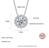 Platonic GRA Certified Frosted Halo Round Cut Silver 1ct Moissanite Pendant Set with 1ct Earrings