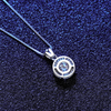 Platonic 1 ct Shimmer & Shine Silver Moissanite Pendant, GRA Certified, Free Chain