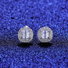 Platonic 1 ct Round Glamour Moissanite Stud Earrings