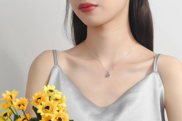 Platonic 1 - 2 ct Eternal Spark Sterling Silver Moissanite Pendant
