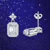Platonic 1.2 ct Classic Emerald Moissanite Stud Earrings