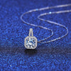 Platonic GRA Certified Starlit Glamour Round Cut Silver 1ct Moissanite Pendant Set with 1ct Earrings