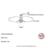 Platonic 1 ct Flower Pattern 925 Sterling Silver Adjustable Round Moissanite Bracelet