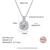 Platonic GRA Certified Starlit Glamour Round Cut Silver 1ct Moissanite Pendant Set with 1ct Earrings