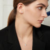 Platonic 1 ct Dazzling Dewdrops Silver Moissanite Studs; GRA Certified