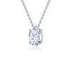 Platonic 1.2 ct SparkleOval Charm Moissanite Necklace in Sterling Silver; D VVS1