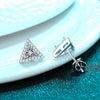 Platonic 1ct / pair Trisparkle Radiance Moissanite Stud Earrings; GRA Certified; D VVS1