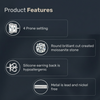 Platonic 2 ct Glimmer Guard Moissanite Stud Earrings D/VVS1
