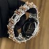 Platonic VVS SYNDICATE Regalia luxury watch with rose gold crown of thorns bezel and diamond-encrusted bracelet