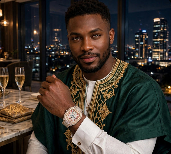 AUREVIAN Iced Out Automatic Watch – Rose Gold Diamond Luxury Watch Product
