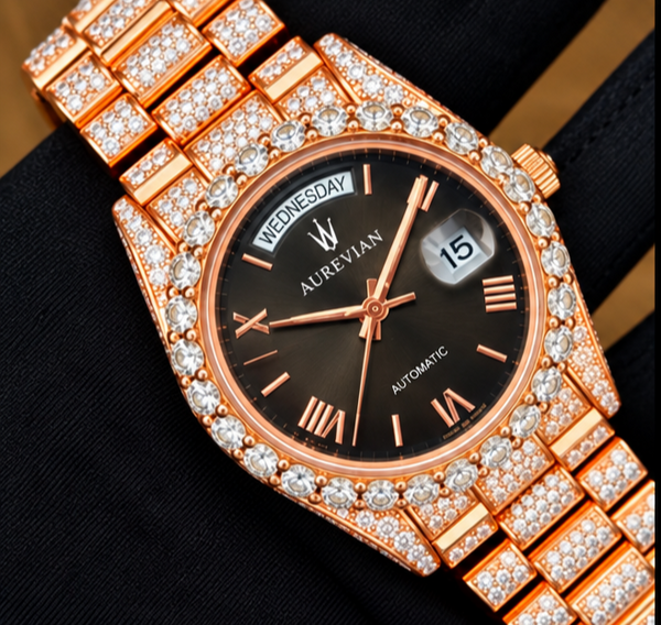 Aurevian Fully Bustdown Moissanite Automatic Men’s Luxury Watch