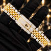 AUREVIAN Luxury Red Dial Iced Out Moissanite Men's Watch β Gold & Silver Automatic Edition