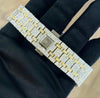 AUREVIAN Luxury Fully Iced-Out Automatic Men’s Watch – Gold & Silver Moissanite Finish