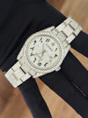 AUREVIAN Iced Out Arabic Dial Watch - Fully Diamond Studded Automatic Luxury Watch