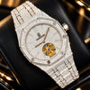 AUREVIAN Fully Iced Out Moissanite Diamond Tourbillon Watch β Handmade Luxury Bust Down Watch | Swiss Made