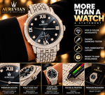 AUREVIAN Fully Iced-Out VVS1 D Color Moissanite Luxury Automatic Watch