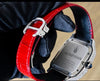 Aurevian Luxury Red Moissanite Watch – Iced-Out Automatic Timepiece