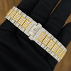 Aurevian Iced Out Two-Tone Skeleton Watch – VVS1 D-Color Moissanite Hip Hop Square Watch