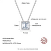 Platonic 1 ct Timeless Brilliance Asscher Cut Silver Moissanite Pendant