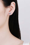 Platonic Solace Emerald Cut Moissanite Solitaire Earrings