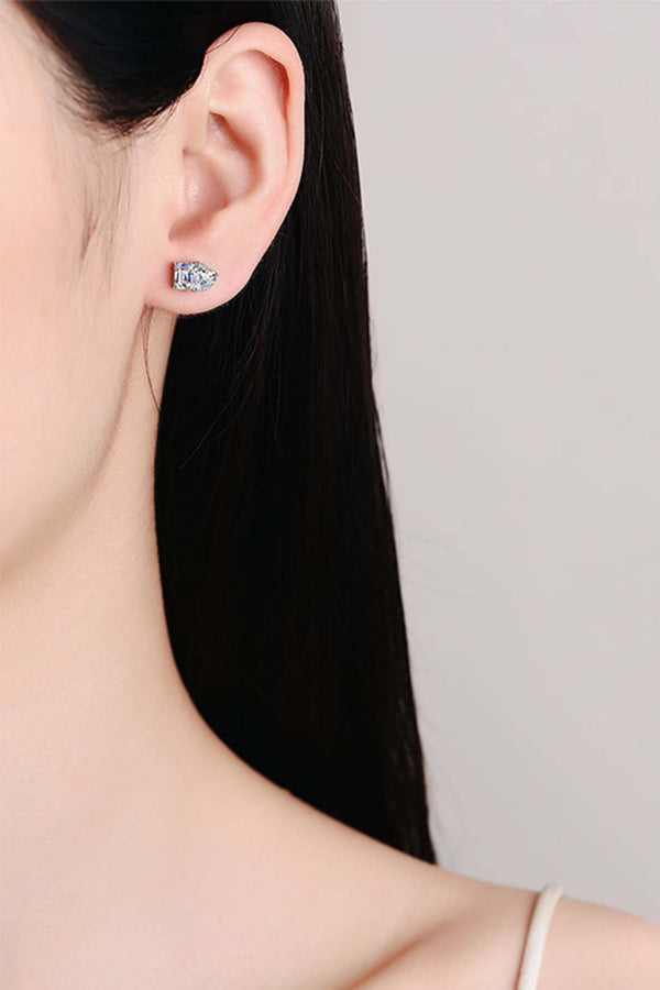Platonic Primrose Moissanite Solitaire Earrings