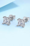Platonic Luminous Grace Princess Cut Moissanite Solitaire Earrings