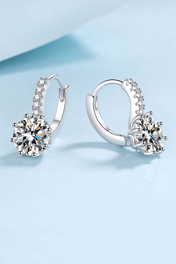 1 Carat each Platonic GlamourGleam solitaire earring