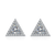 Platonic 1ct / pair Trisparkle Radiance Moissanite Stud Earrings; GRA Certified; D VVS1
