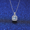 Platonic 1 ct Starlit Glamour Silver Moissanite Pendant