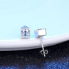 Platonic 0.5 ct Radiant Asscher Moissanite Stud Earrings for Men - Single Piece