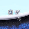 Platonic GRA Certified Starlit Glamour Round Cut Silver 1ct Moissanite Pendant Set with 1ct Earrings