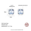 Platonic GRA Certified Radiant Royale Asscher Cut Silver Moissanite Pendant Set
