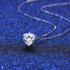 Platonic Heart of Radiance Moissanite Pendant Set with Earrings