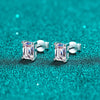 Platonic 1 - 4 ct Emerald Whisper Moissanite Stud Earrings