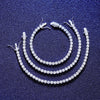 Platonic 4 mm Femme Bling 925 Sterling Silver Tennis Moissanite Bracelet