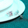 Platonic 1 - 4 ct Emerald Whisper Moissanite Stud Earrings