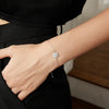 Platonic 1 ct Designer Charm 925 Sterling Silver Moissanite Bracelet