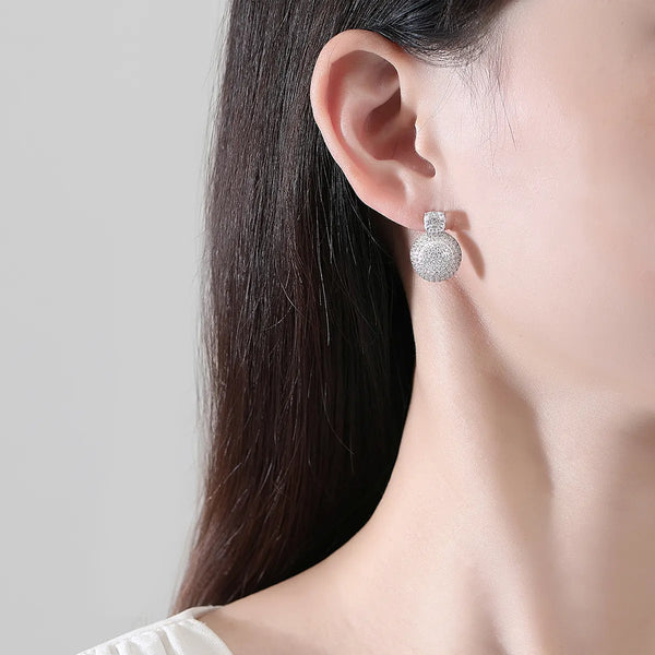 Platonic 2 ct Asscher Cut Drop Moissanite Earrings