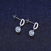 Platonic 1 ct Twinkle Drop Dangles Moissanite Earrings; GRA certified; S925 Sterling Silver
