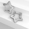 Platonic 0.36 ct Star Moissanite Hoop Earrings D/VVS1