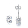 Platonic 1 ct Dazzling Dewdrops Silver Moissanite Studs; GRA Certified