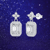 Platonic 1.2 ct Classic Emerald Moissanite Stud Earrings