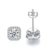 Platonic 1 ct Glimmer Square Moissanite Studs