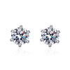 Platonic 0.6 - 4 ct Sparklit Sparks Round Moissanite Stud Earrings