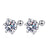 Platonic 1 - 4 ct Round Radiant Moissanite Stud Earrings